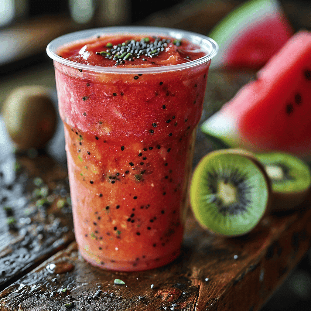 Refreshing Watermelon Kiwi Smoothie (5 Ingredients)