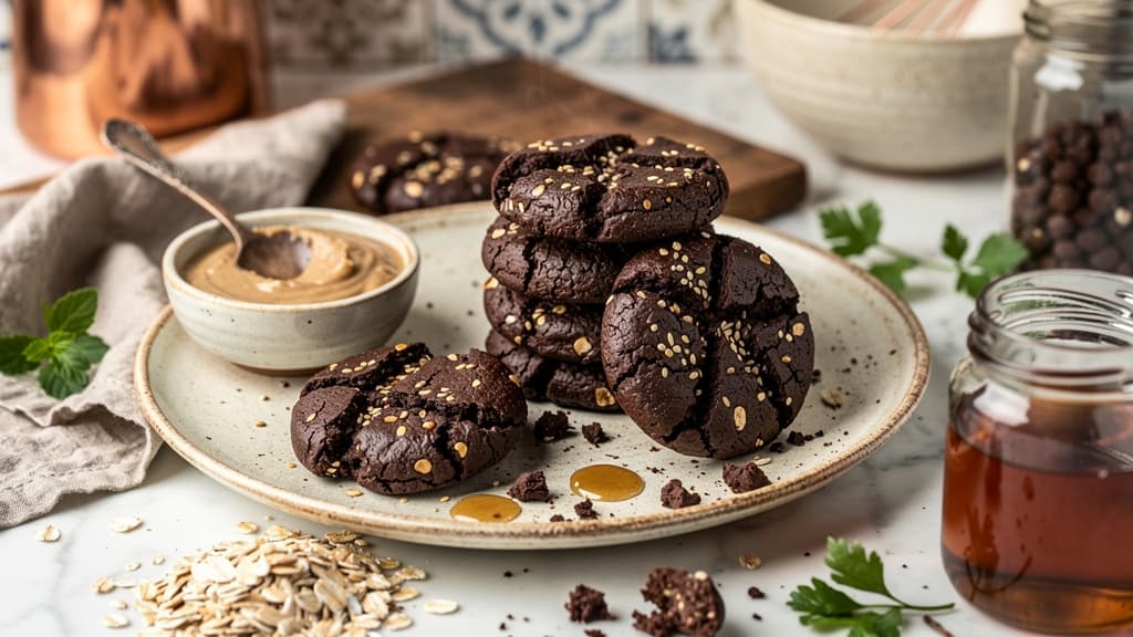 Chocolate Tahini Cookies (Vegan & Gluten-Free)