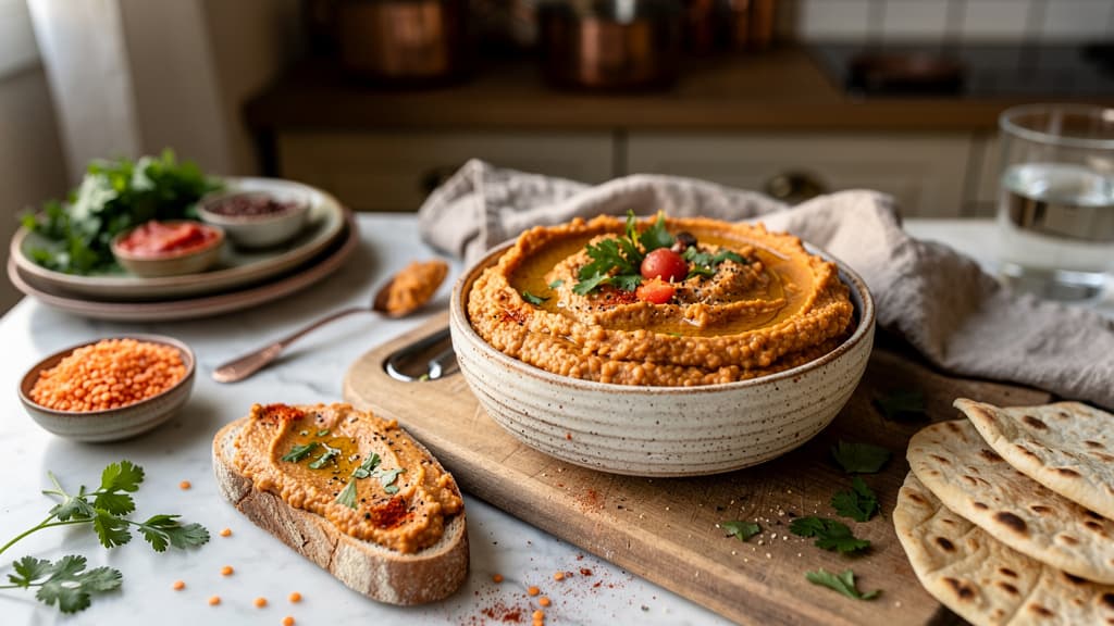 Creamy Vegan Lentil-Tomato Spread (Linsen-Tomaten Brotaufstrich)