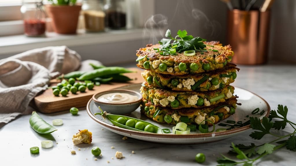 Crispy Pea and Tofu Fritters (Easy Pan-Fried Recipe)