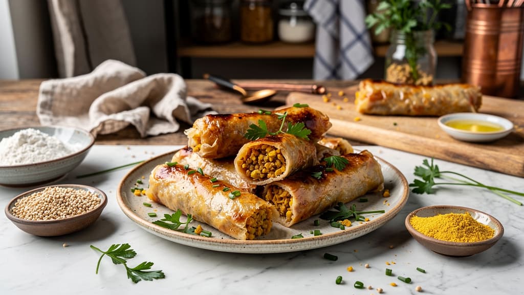 Crispy Vegan Rice Paper Sausages (German-Inspired)
