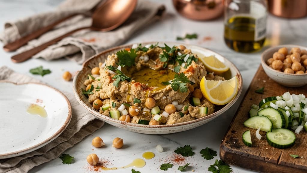 Smashed Chickpea Sandwich Spread (Mediterranean Style)